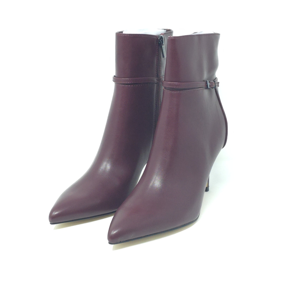 Calvin Klein Vivera Stiletto Heel Ankle Dress Bootie Size US 9.5M Dark Red